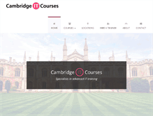 Tablet Screenshot of cambridge-it-courses.co.uk